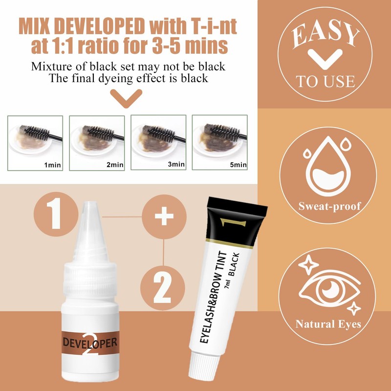 Professional Lash & Brow Color Kit, Professional Eyelash & Eyebrow