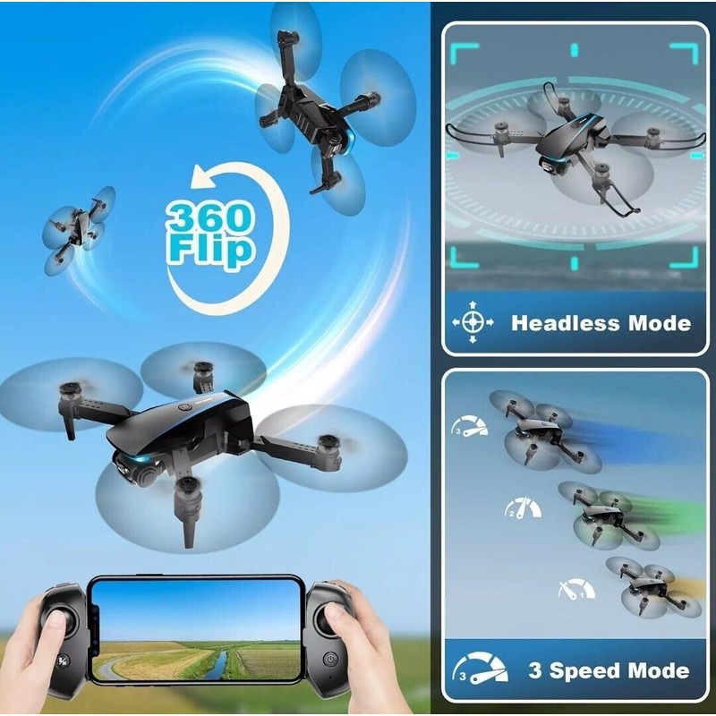 RADCLO X-28 Mini Drone with Camera - 1080P Foldable, Hover,