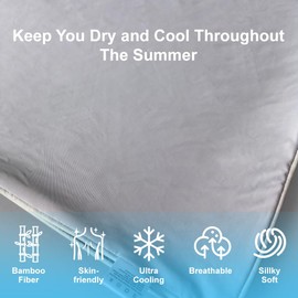 CZZZ Cooling Blanket Throw XL 50"x70" Size for Hot Sleepers, 100% Oeko-Tex Certified Q-MAX>0.5, Arc-Chill Cool-to-Touch Technology, Absorbs Heat to Keep Cool on Warm Nights for Summer