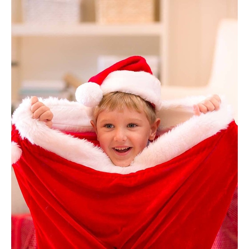 Jonami Santa Sack, 1 Extra Large Velvet Santa Bag for