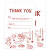 20 Pcs Kids Thank You Cards, Dinner Party Fill In