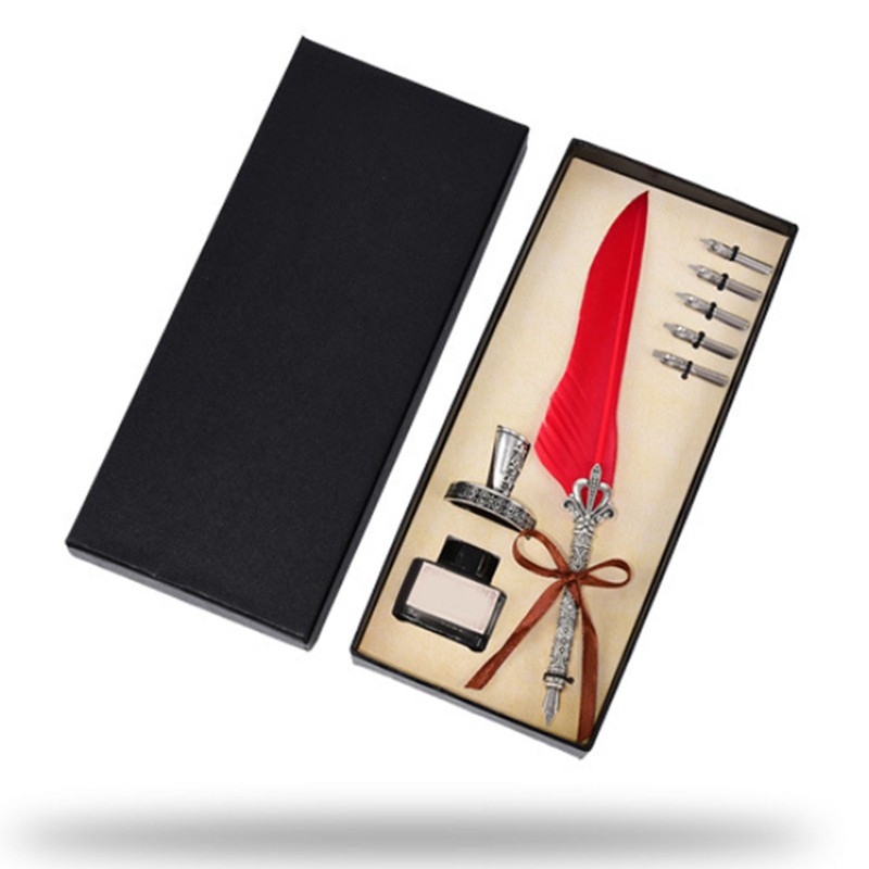Quill Pen Stainless Steel Copper High Smoothness Elegant Colors European