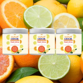 my Bad! Odor Eliminator Essential Oil Gel 15 oz - Air Freshener - Eliminates Odors in Bathroom, Pet Area, Closets, RVs, Pet Areas (Fresh Citrus, 3 Pack)