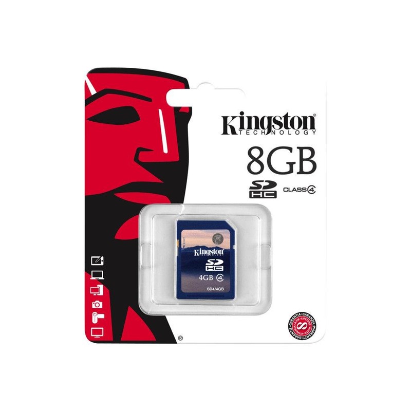 Kingston 8GB SDHC Memory Card Class 4