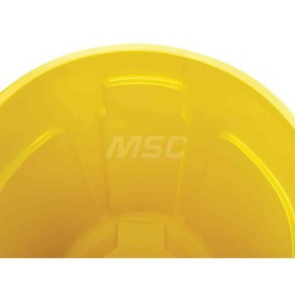 Rubbermaid fg263200yel 32 Gal Round Yellow Trash Can Polyethylene