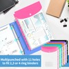 18 PCS Plastic Wallets A4 Punched Pockets Plastic Envelope File