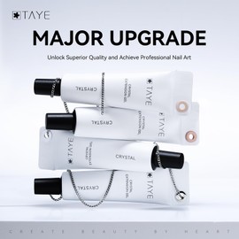 TAYE Poly Gel Set, 4 Colors Clear White Nude Pink Builder Gel Nail Enhancement Gel, 30g Nail Extension Gel for Beginner & Professional Nail Art Salon DIY Gift