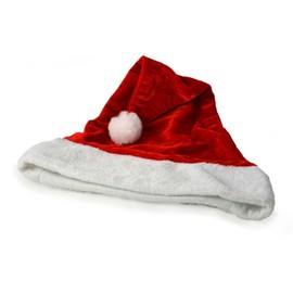 Ganzoo Santa Hat with Fur Trim in Red - White Santa Hat, Father Christmas, Winter, Xmas - Brand