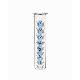 Mateda 7" Capacity Rain Gauge Glass Replacement Tube with Lid Design for Yard Garden Outdoor Home (01)