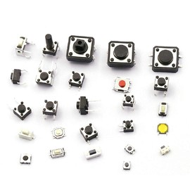 125Pcs Tactile Push Button Micro Switch Assortment for Car Remote Control Key, 25 Specifications