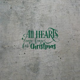 Transparent Decal Stickers of All Hearts Come Home for Christmas (Green) Premium Waterproof Vinyl Decal Stickers for Laptop Phone Accessory Helmet Car Window Mug Tuber Cup Door Wall D ANDSKUS0g7176GR