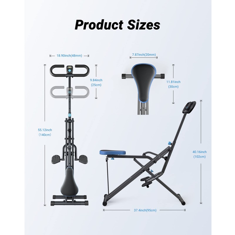 MERACH Squat Machine, Squat Rowing Machine with Adjustable Resistance, 350