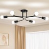 FRIXCHUR Modern Sputnik Chandelier Ceiling Light Fixture, 6 Light Chandeliers