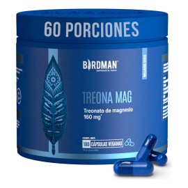 Birdman Treonato de Magnesio 160 mg | Sin Aditivos | 60 Porciones | 180 Cápsulas