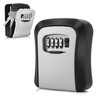 HIYAA Key Safe Wall Mounted, All-Metal 4 Digit Combination, Outdoor,