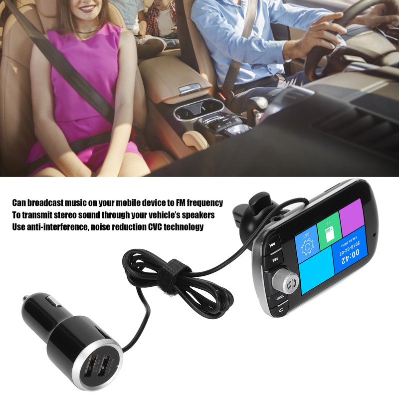 DAB004 Car Bluetooth FM Transmitter Anti Interference Noise Reduction Stereo