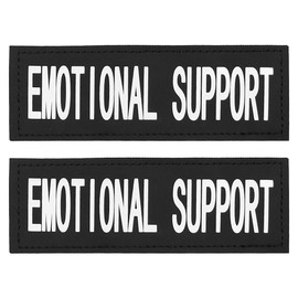 Fairwin Emotional Support Dog Patches, Reflective Removable Dog Tags for Service Vest Dog Harness