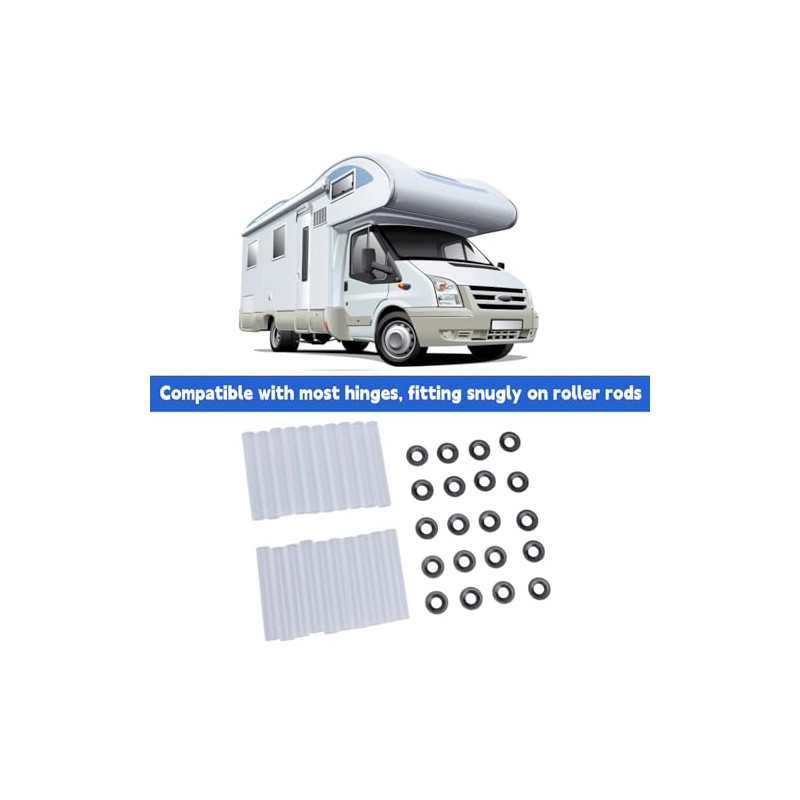 Akozon Garage Door Roller Sleeves, 20 Sets Garage Door Hinge
