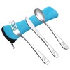 Kinderbesteck Edelstahl, Kinderbesteck Set Messer Gabel Löffel mit Bestecktasche für