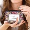 IRADA ID Case Wallet Keychain with Clear ID Window Zipper