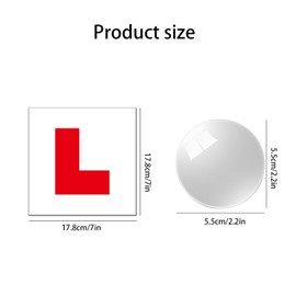 4pcs Car Stickers, Fully Magnetic Red Car L Plates and Green P Plate, l Plates Magnetic, l Plates for Car Magnetic,No Melting No Blow Off Easy to Move Without Scratching Painting Off