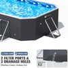 StarOcean Foldable Pool with Canopy,Non Inflatable Pool,Large Foldable Swimming Pool