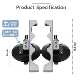 Gen 3 Suction Cup Roof Mount for Starlink – 300LB Heavy-Duty Vacuum Kickstand Holder for Cars, RVs, Vans & Boats, Quick-Release Roof/Window Mount for Standard Gen 3 Dish (for Standard Gen 3)