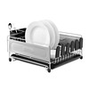 happimess DSH1000A Compact 17.25' Fingerprint-Proof Stainless Steel Dish Drying Rack,