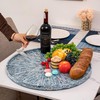 PEMAR 22" Round Mother of Pearl Extra Large Ottoman Tray