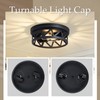 DPXEKQ Black Flush Mount Ceiling Light Fixture,2-Light Hallway Light Fixtures