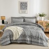 Yiran Boho California King Comforter, Grey Aztec Comforter Bedding Set,