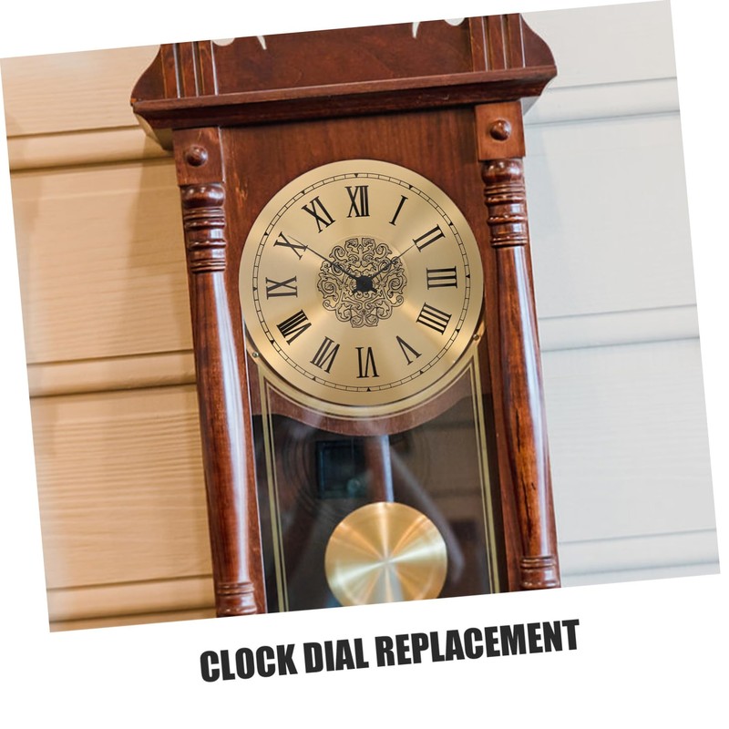TEHAUX DIY Clock Dial Replacement Roman Numeral Aluminum Clock Panel