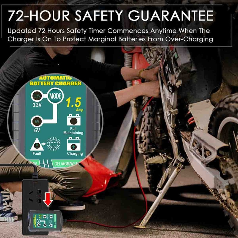6V / 12V 1.5A Smart Battery Charger Desulfator Maintainer Battery