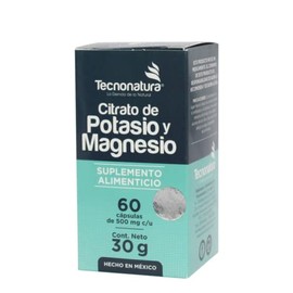 CITRATO DE POTASIO Y MAGNESIO c/60 capsulas TECNONATURA