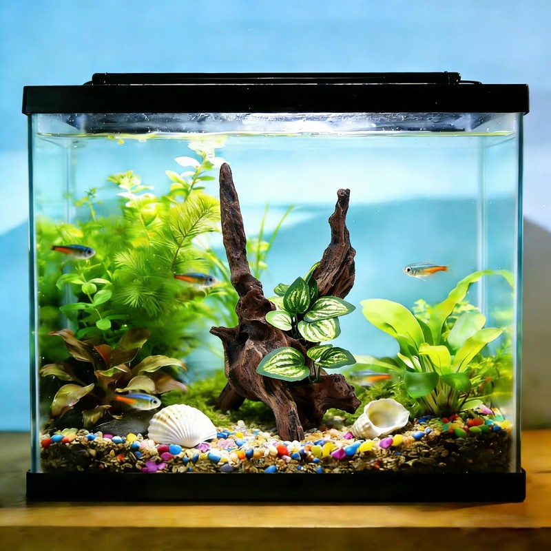 Resin Simulation Driftwood Aquarium Decor, Fish Tank Landscape Ornament Hideout