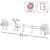 レック(LEC) ステンレス 5連フック 吸盤取付け 耐荷重1.5kg BB-091