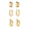 ALLHOLA 14K Gold Hoop Earrings for Women, Hypoallergenic Chunky Gold