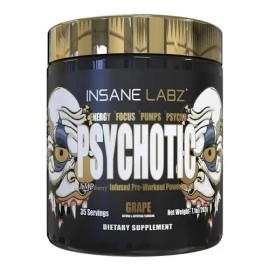 Pre Entreno Insane Labz Psychotic Gold 35 Servicios Dlc P1 Sabor Uva                                                                                  