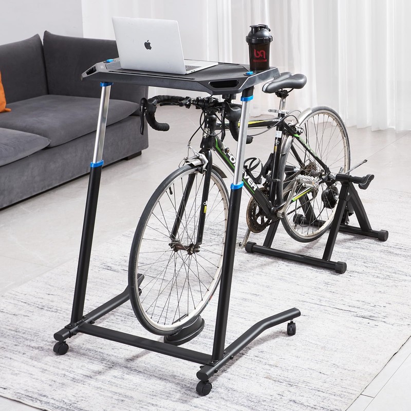 VEVOR Cycling Desk, Mobile Foldable Multi-Functional Bike Trainer & Treadmill