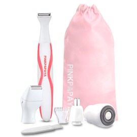 pinkpapaya Electric Razor for Women Pubic Hair,Bikini Trimmer,Electric Razor for Legs,Body Hair Removal for Underarms,Wet/Dry,Cordless2025030727