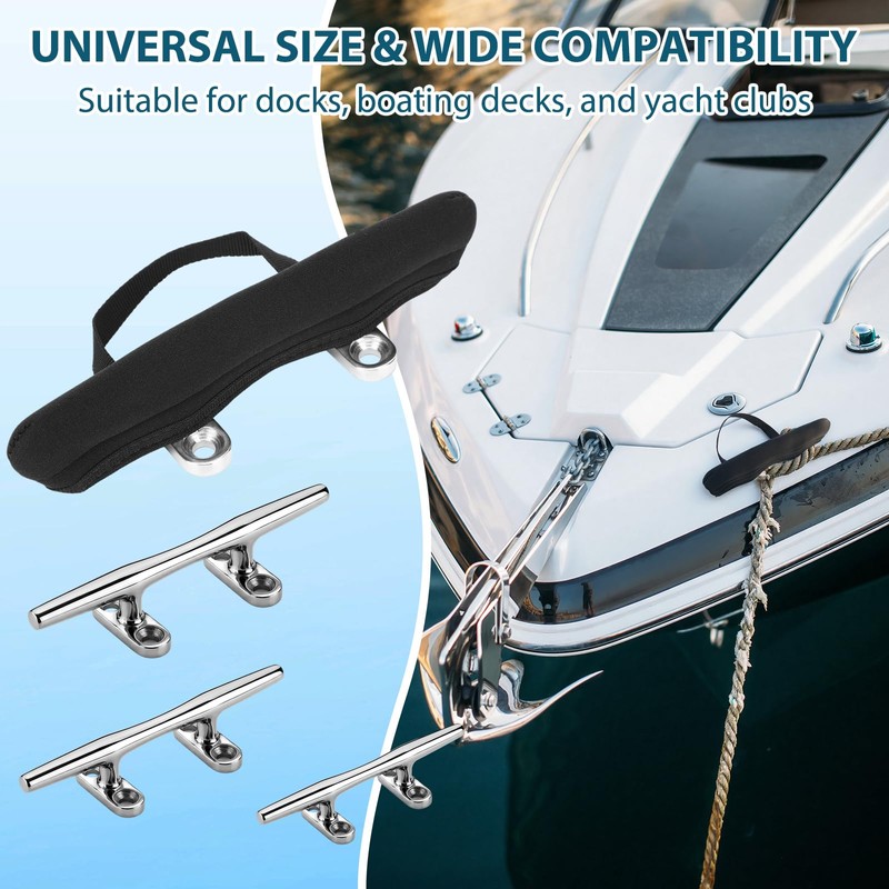 Jenaai 4 Pcs Dock Cleat Cover for 4/5/6 Inch Boat