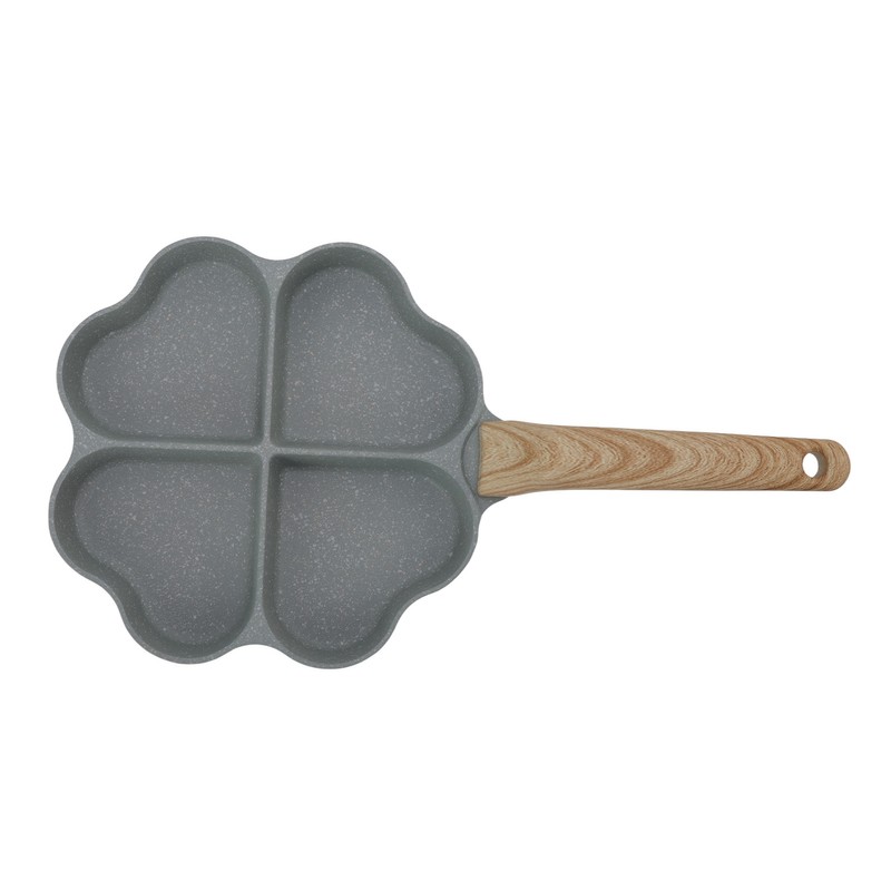 Egg Frying Pan Nonstick Heart Shaped 4 Cup Uniform Heating