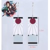KitsKap Tanjiro Earrings Hanafuda Tanjiro Cosplay Earrings Anime Jewelry Accessories