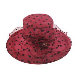 Generisch Church Hat for Women Black Fascinator Bride Tea Party Wedding Hat Wide Brim Hiking Hat Men Waterproof, a, Unit size