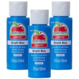 Apple Barrel Acrylic Paint, Bright Blue (Pack of 3) 2 oz, 20225EA