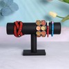 Bocar Black Velvet Bracelet Display Stand Jewelry Bangle T-Bar Display