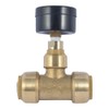 SharkBite 3/4 Inch Pressure Gauge Tee, Push to Connect Brass