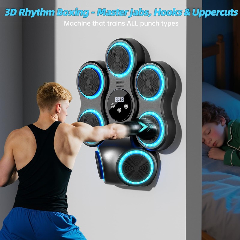 Music Boxing Machine for Adults Kids Interactive Punching Trainer with