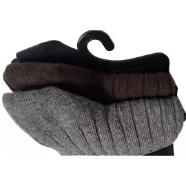 Gold Toe Men's 3-Pk Premium Cotton Crew Socks Black Brown Gray Shoe Size 6-12.5