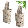 Wanfoou 2PCS Canvas Tote Bags for Shopping - Cylindrical Shape